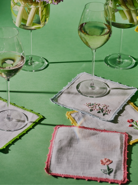 Floral Cocktail Napkin Set